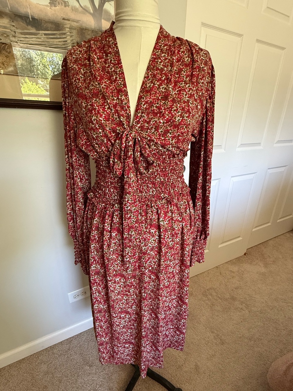 MAX STUDIO Red Print Dress